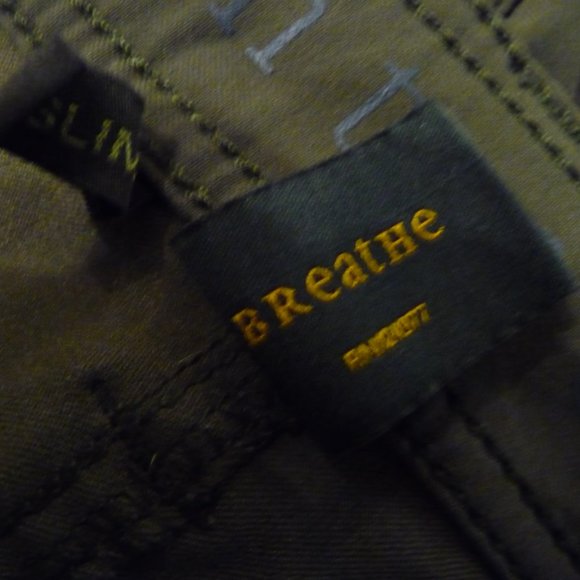 PRANA BREATHE SLIM FIT BROWN/GREEN OUTDOOR HIGHKING ATHLEISURE MAN PANTS  40/30 - Picture 4 of 13